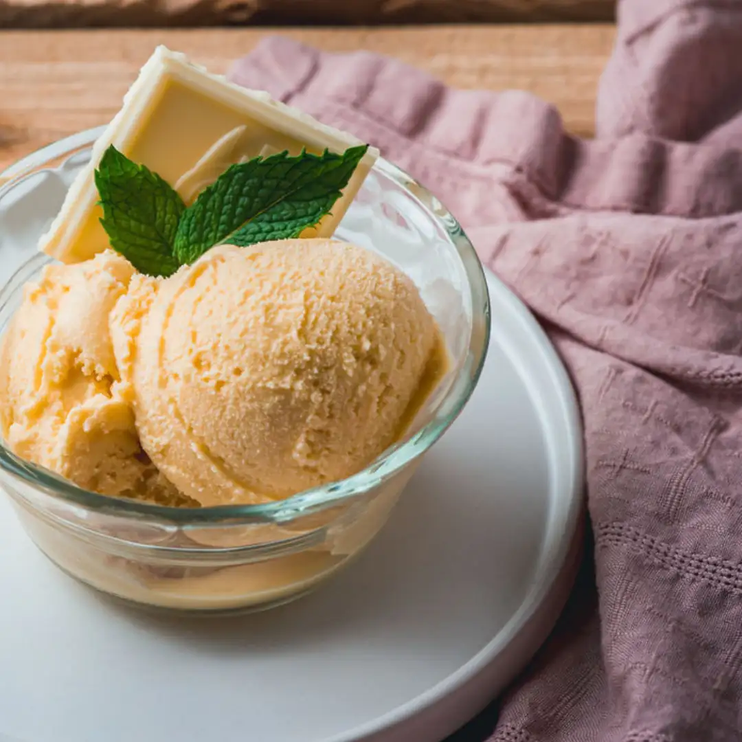 Passion Fruit White Chocolate Mint Gelato